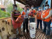 Gobernación Departamental de Santa Rosa en coordinación con CONRED realizó entrega de ayuda humanitaria, a la familia damnificada (vivienda quemada) por el incendio en la zona sur de Guazacapán